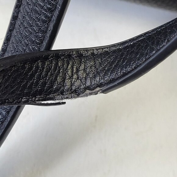 Black Shoulder Handbag with Long Handle Strap - Picture 7 of 16